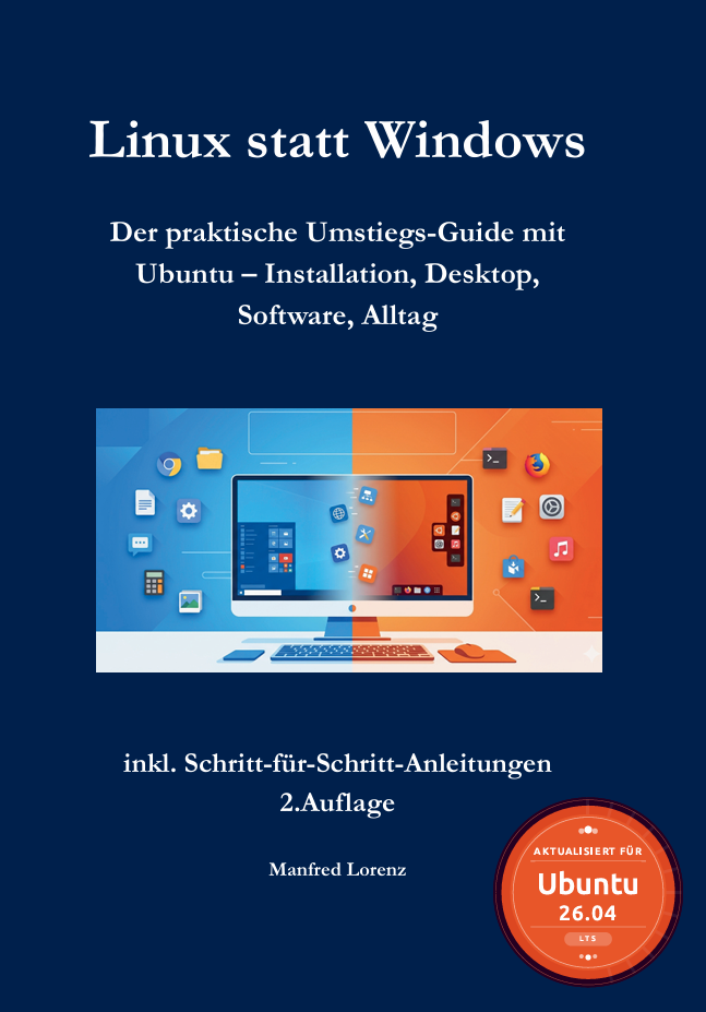 Buchcover: Linux statt Windows